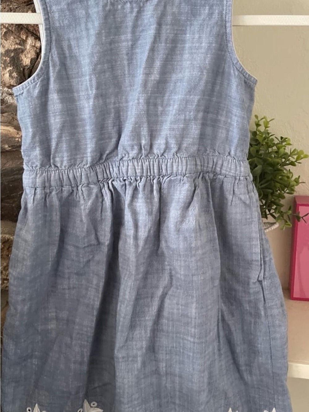 Cat & Jack Light Blue Sleeveless Chambray Dress